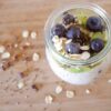 chia seed porridge with blueberries