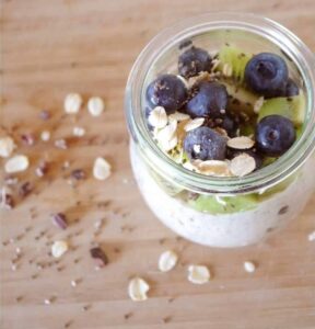5 easy and healthy meals chia seed porridge with blueberries